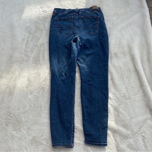 American Eagle Curvy High Rise Jeggings Size 10 Regular | Dark Wash Denim | - Picture 7 of 9